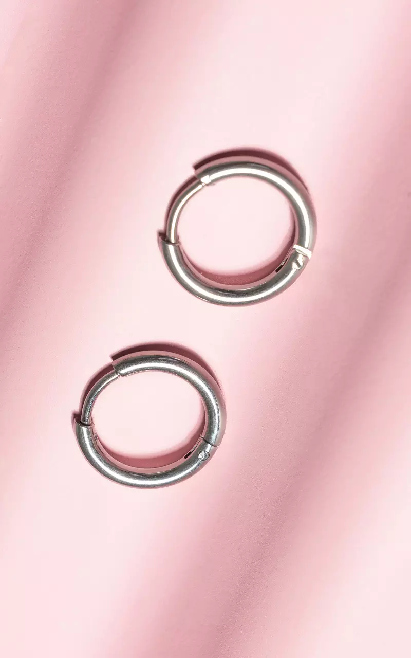 Créoles en acier inoxydable Argent