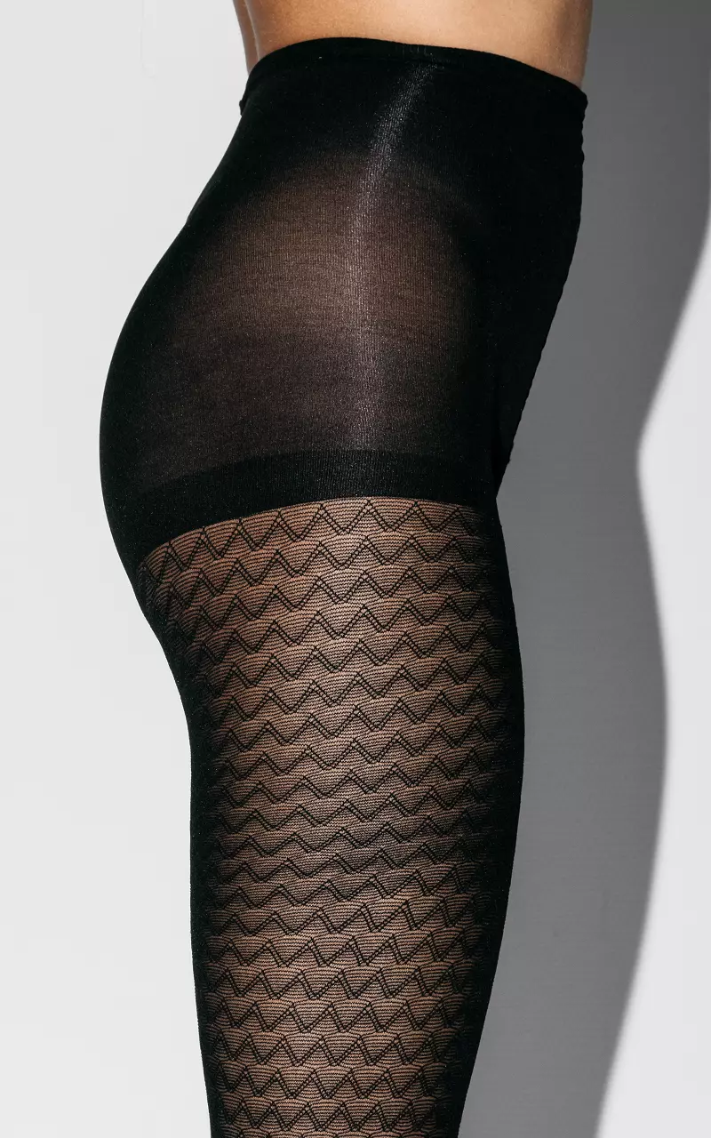 Tights with pattern - Black, Guts & Gusto