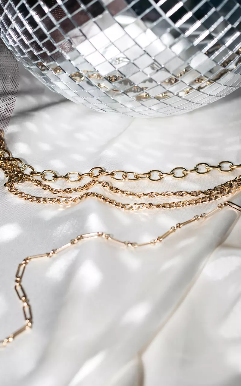 3 chains necklace Gold