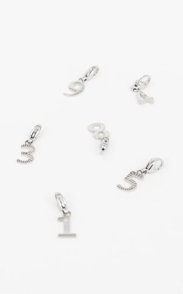 Charm number Silver