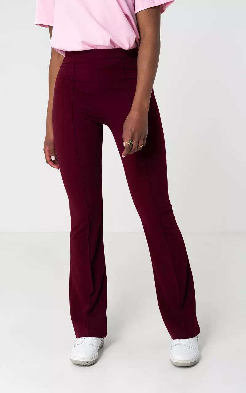 BALLY Maroon Dark Red Wool/Angora Straight Leg Trousers Size 44 Pants | eBay