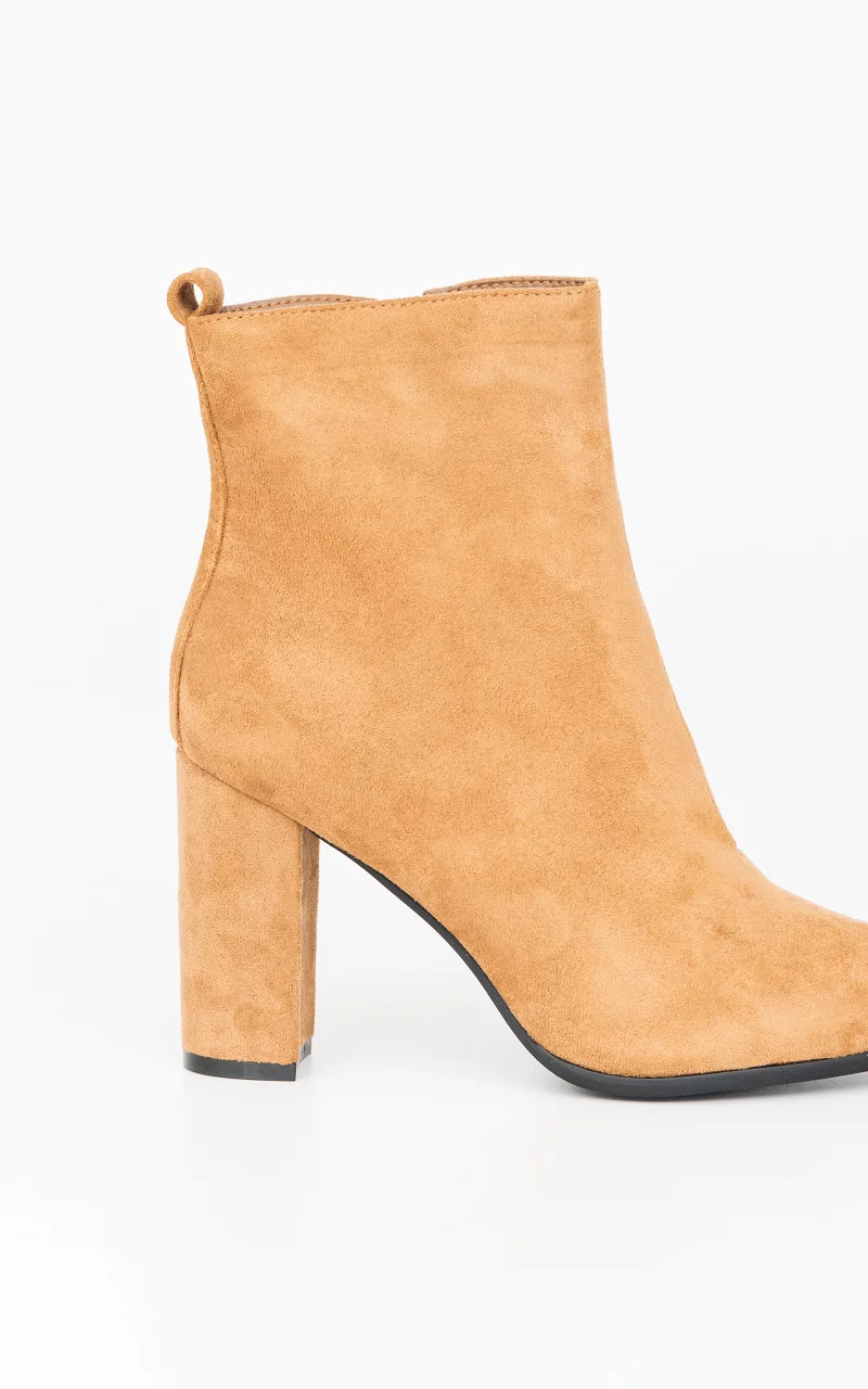 Camel boots with clearance heel