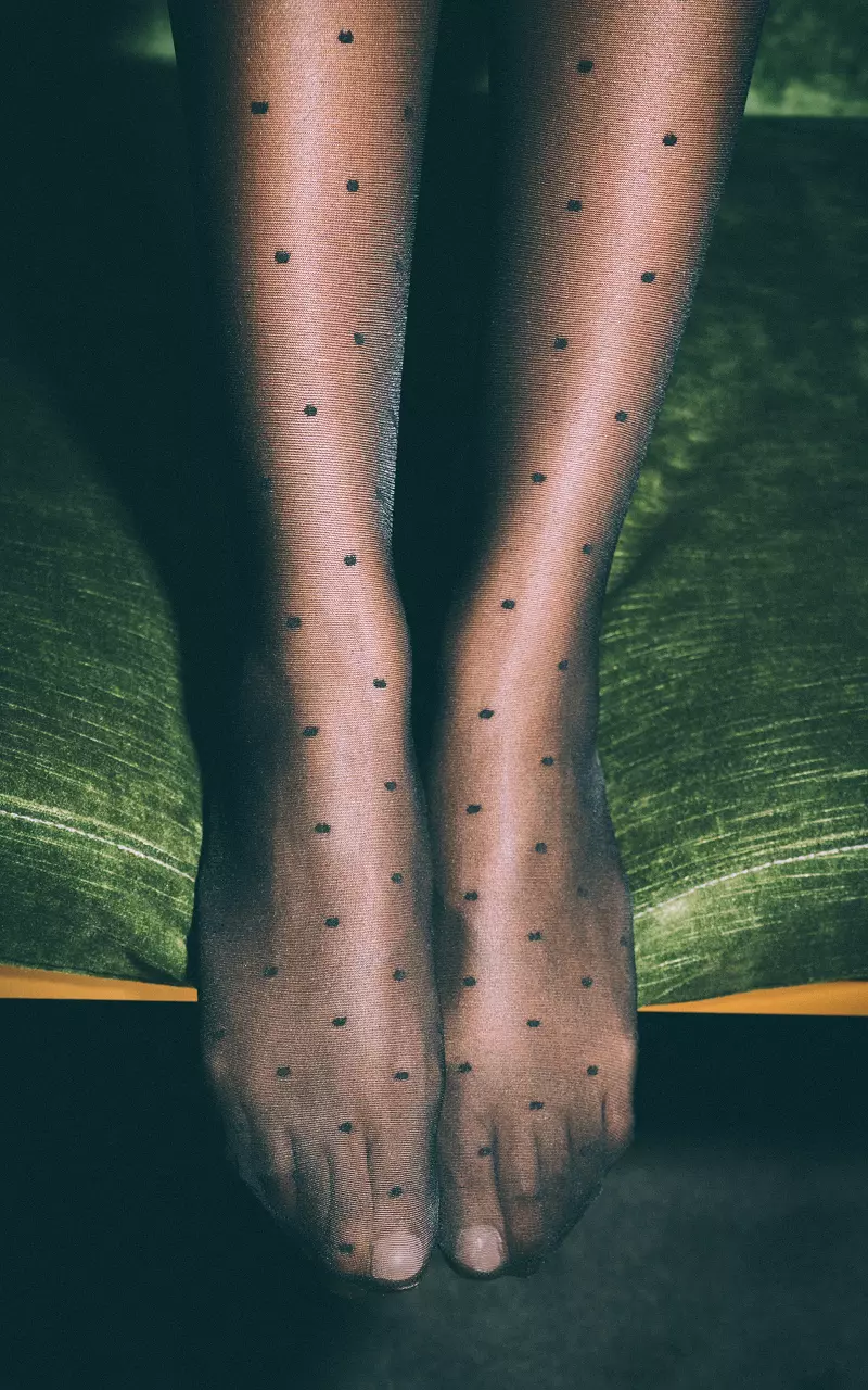 Women's tights with dots black 15 DEN Trippy