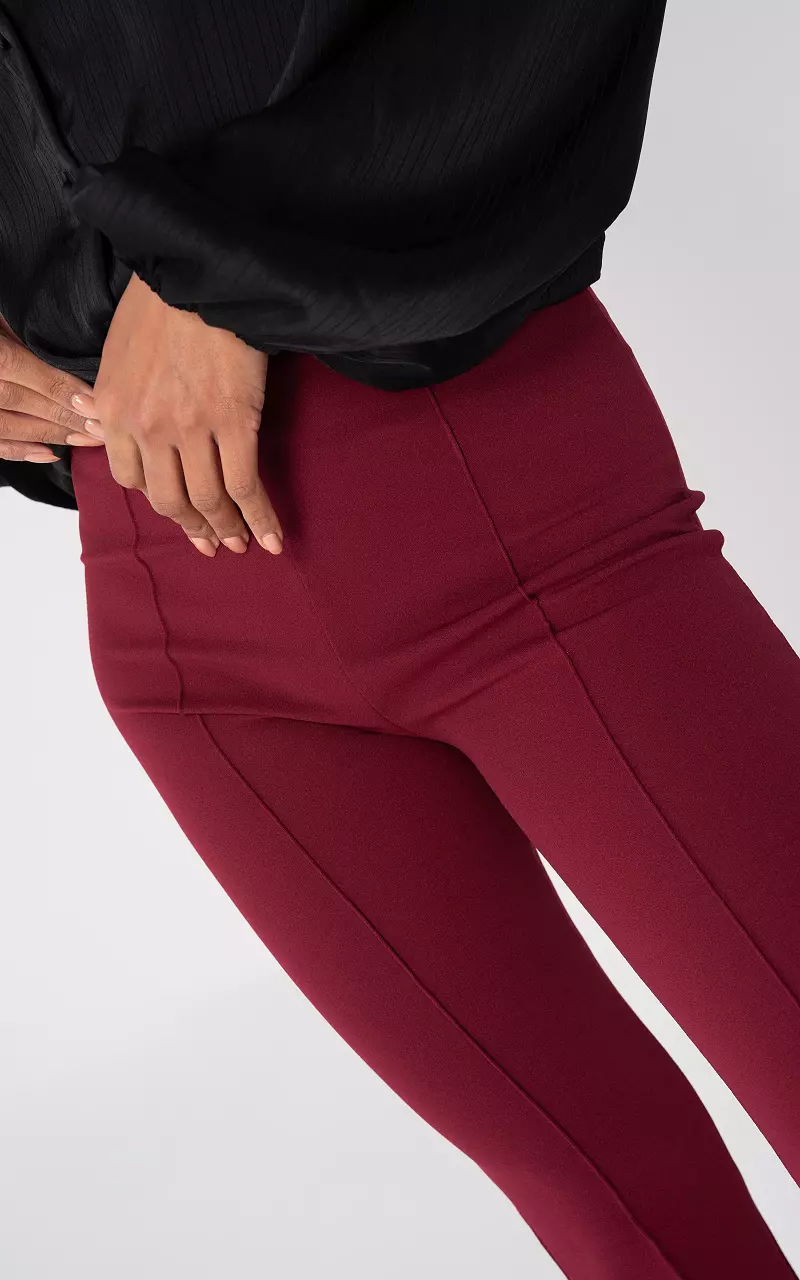 High-waist, flared trousers Bordeaux