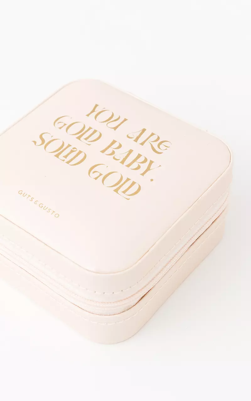 Schmuckkästchen mit goldfarbenem Print Hellrosa Gold