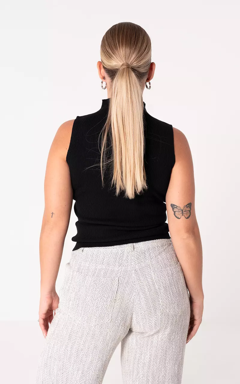 Turtleneck top Black