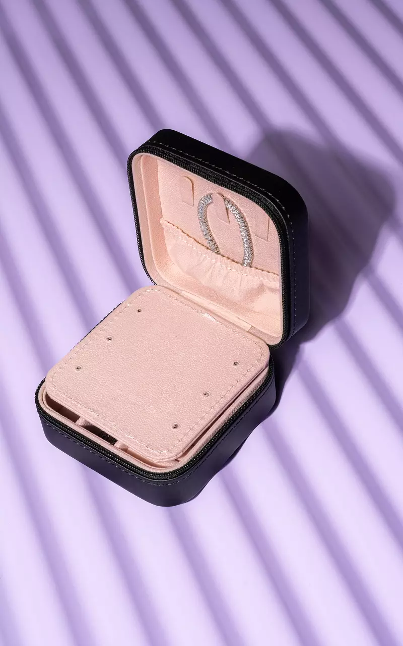 Schmuckkästchen mit goldfarbenem Print Schwarz Gold