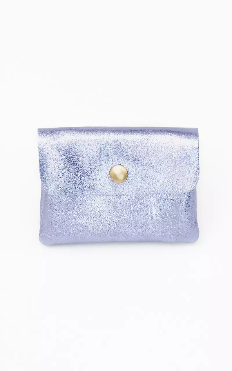 Metallic wallet with stud Lilac
