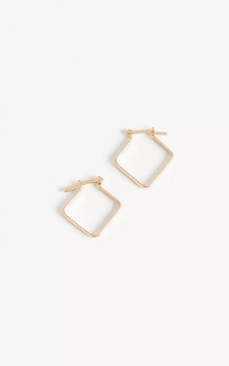Square gold filled earrings Gold