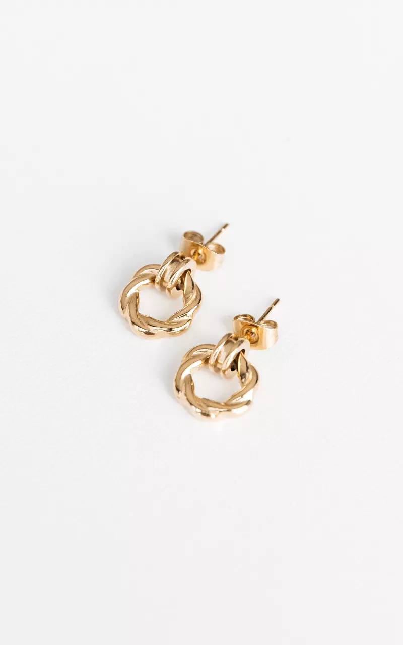 Gold-coloured stainless steel earrings Gold