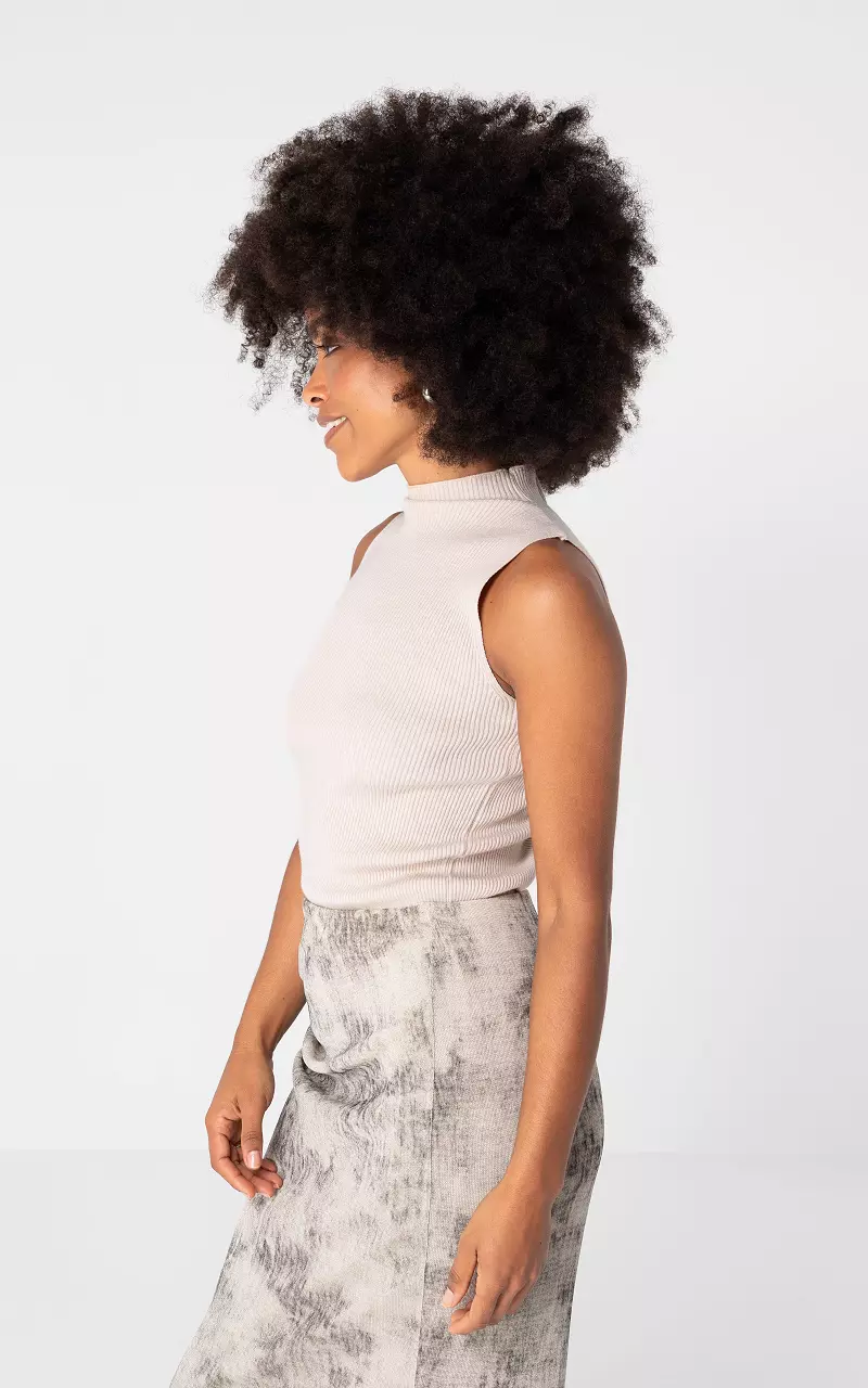 Turtleneck top Beige