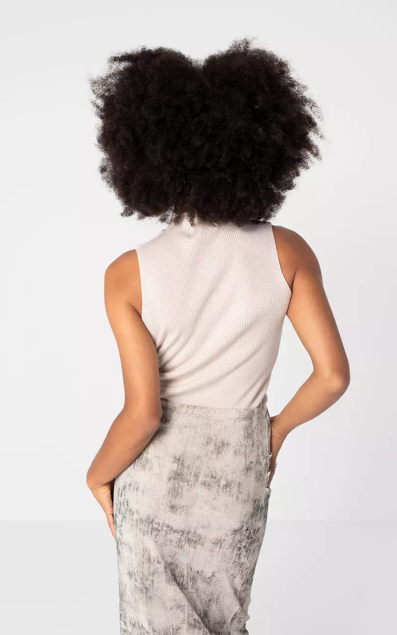 Turtleneck top Beige