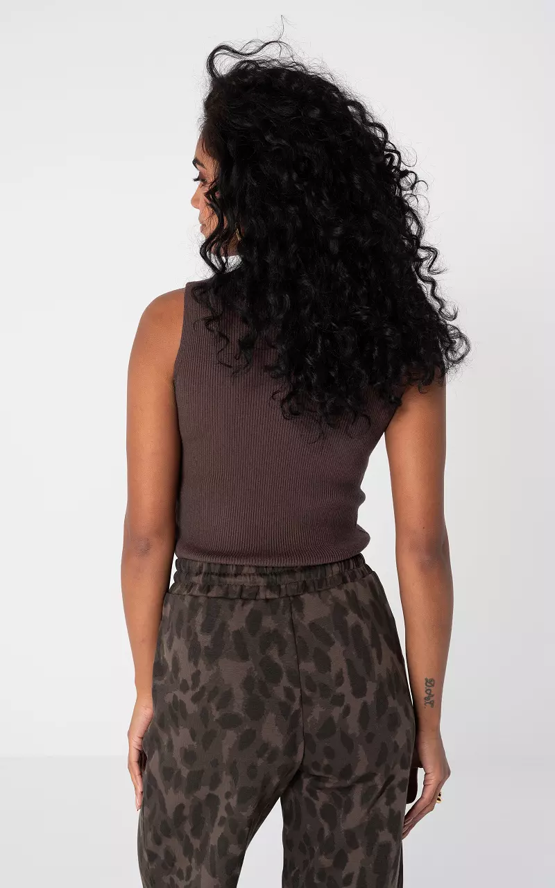 Turtleneck top Brown