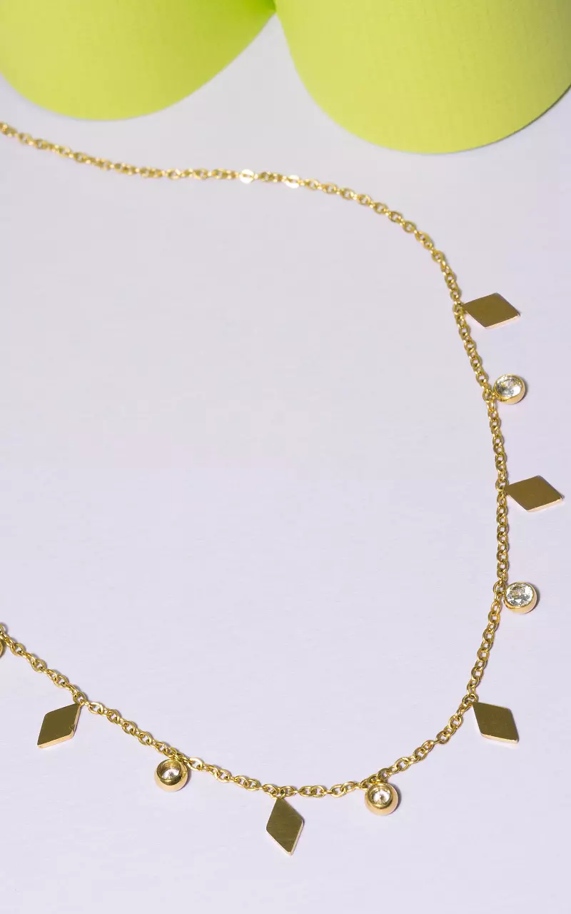 Stainless steel adjustable necklace Gold