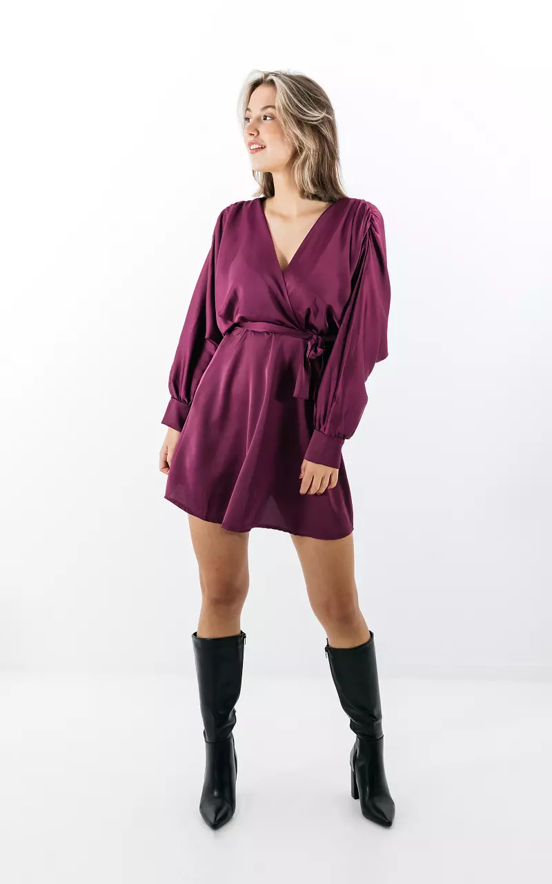 Missguided purple hot sale satin dress