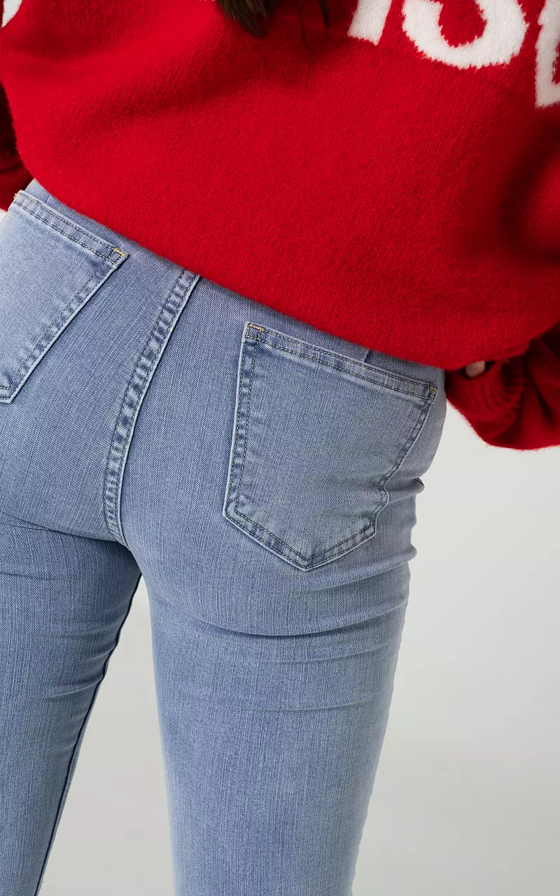 Mid waist skinny jeans - Light Blue