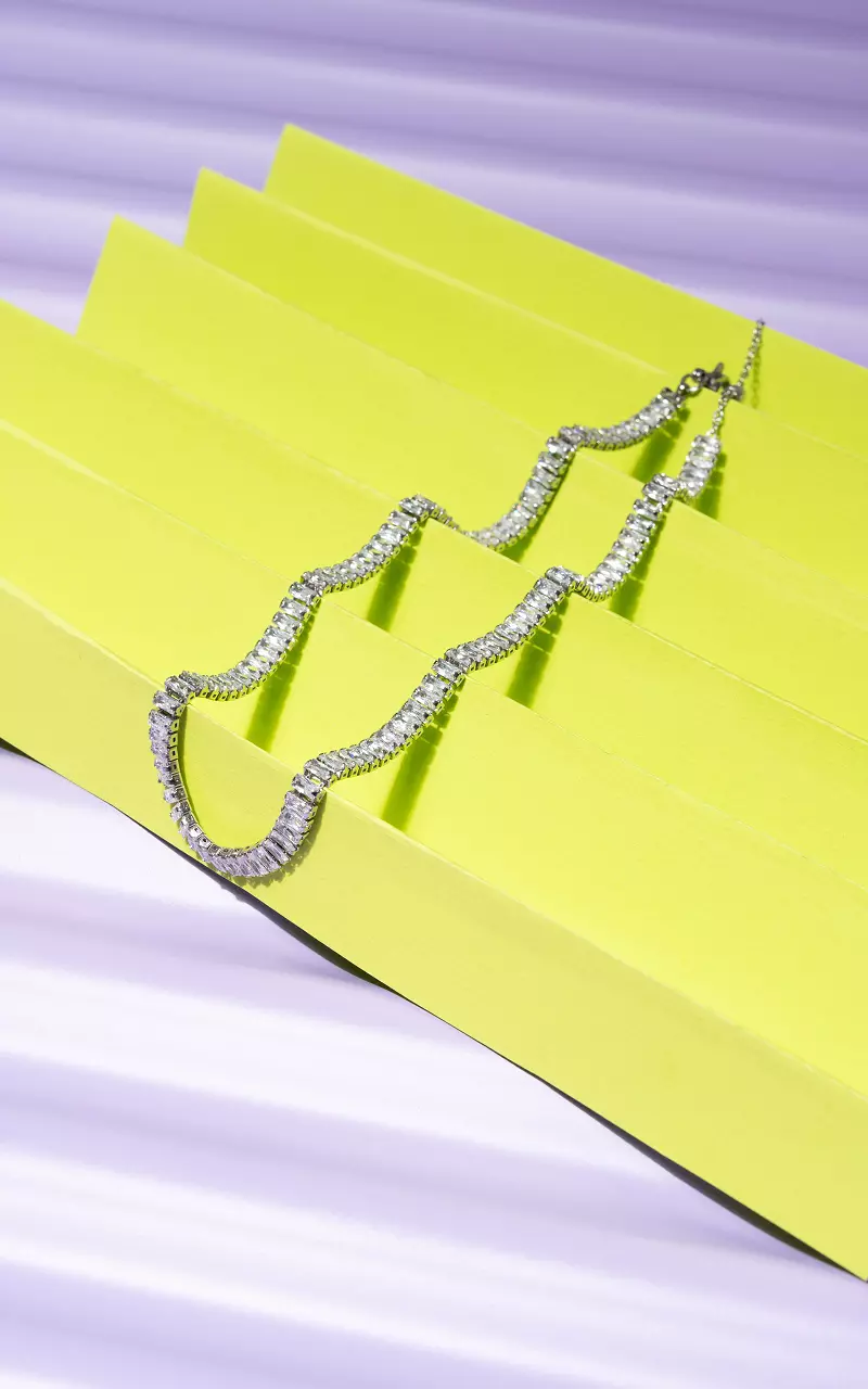 Collier réglable en acier inoxydable Argent