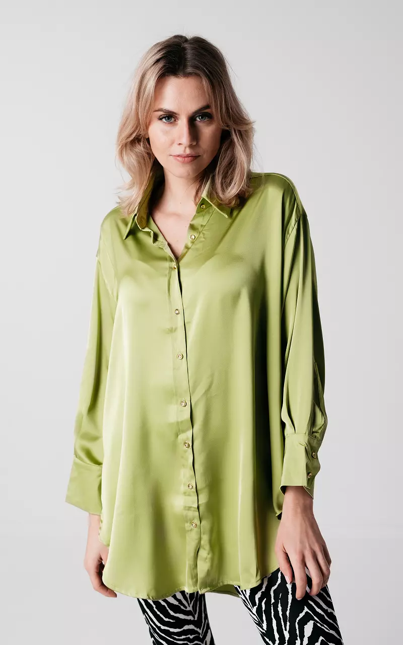 Oversized discount satin blouse