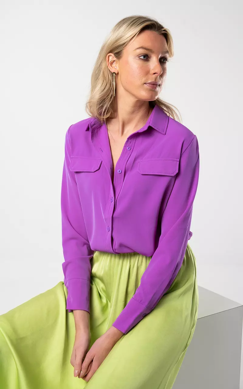 Blouse with buttons Purple