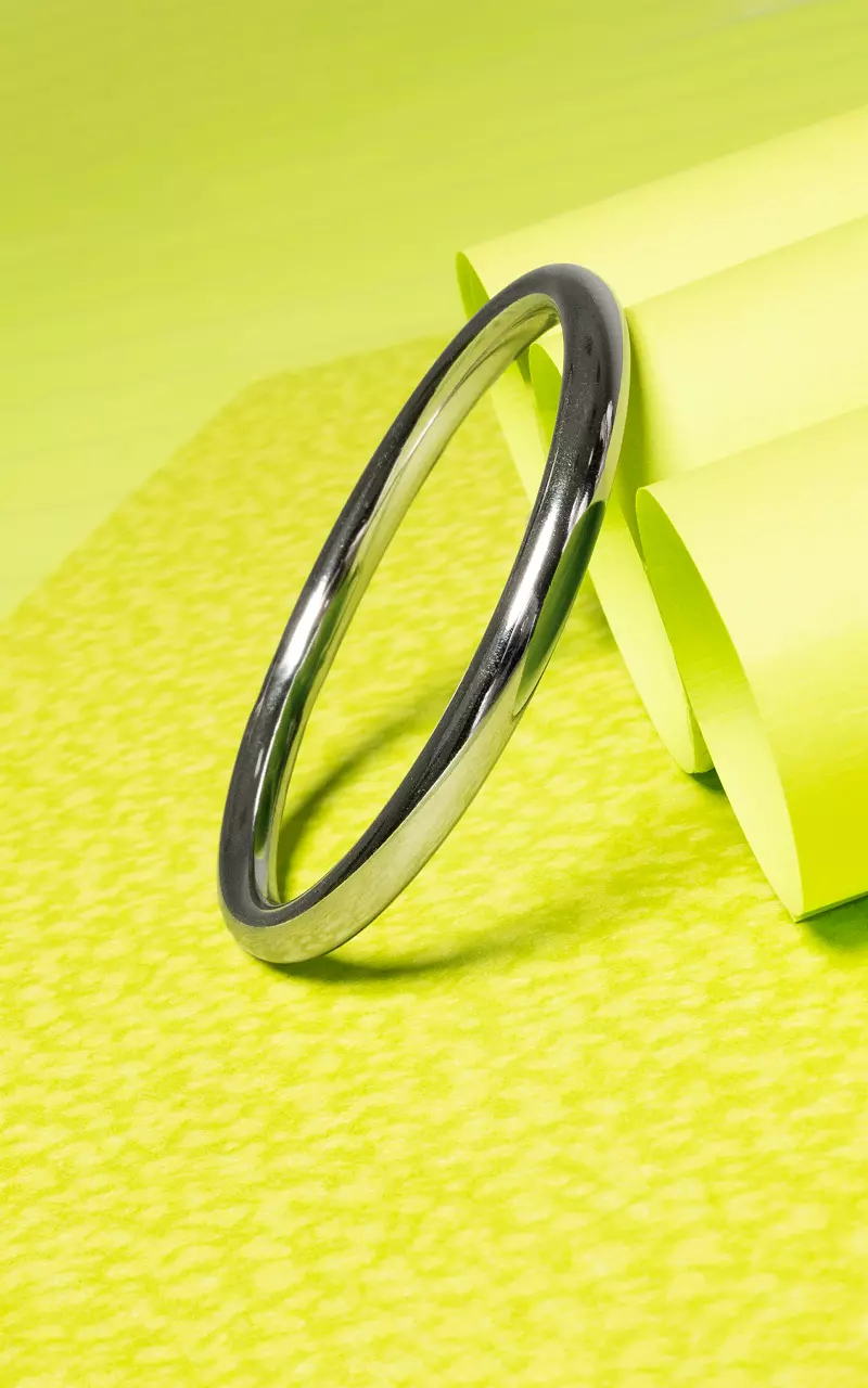Bracelet jonc en acier inoxydable Argent