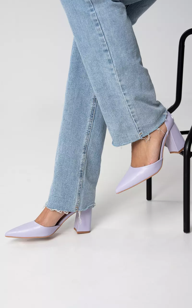 Modest / Simple Lilac Office OL Suede Pumps 2021 7 cm Stiletto Heels Pointed  Toe Pumps High Heels