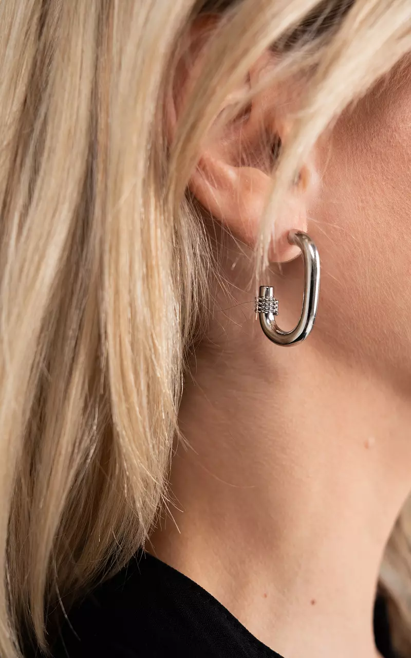 Ohrringe aus Edelstahl Silber