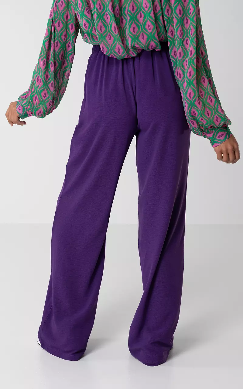 NaaNaa Tall high rise wide leg pants in purple | ASOS
