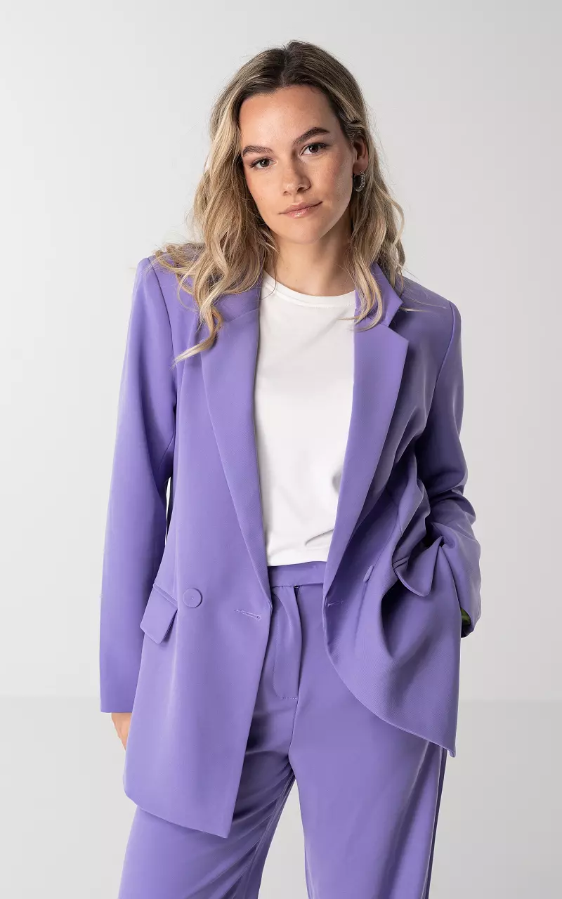 Oversized double breasted blazer Paars
