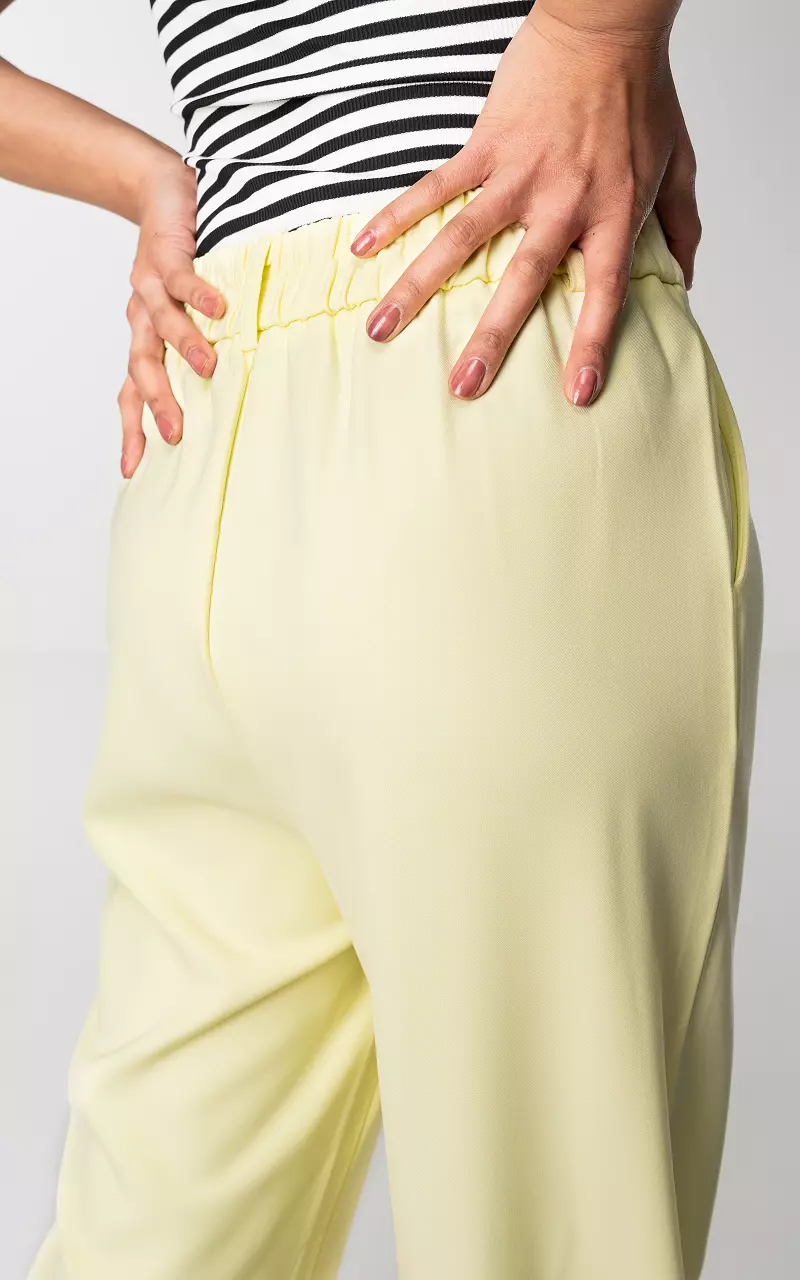 Straight wide leg pants - Light Yellow
