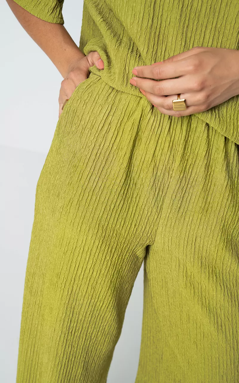 Loose-fitting pants with pockets - Light Green