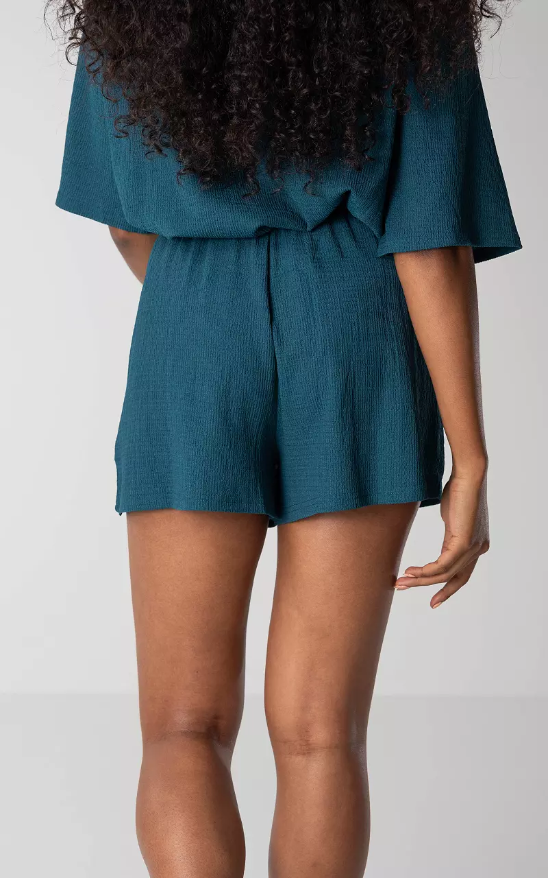 Shorts mit Struktur Petrol