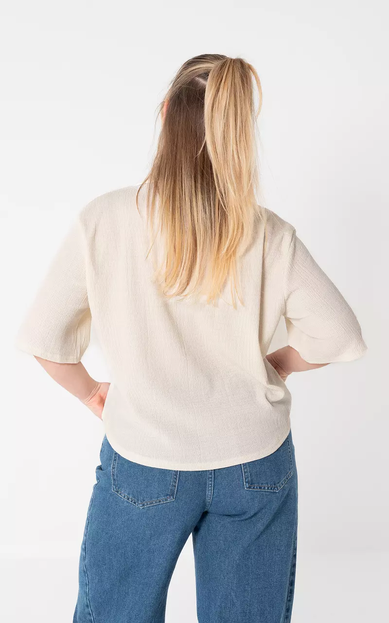 Locker fallende Bluse Creme