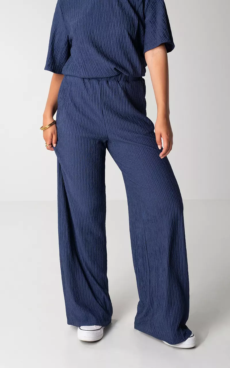 Loose-fitting trousers with pockets Dark Blue