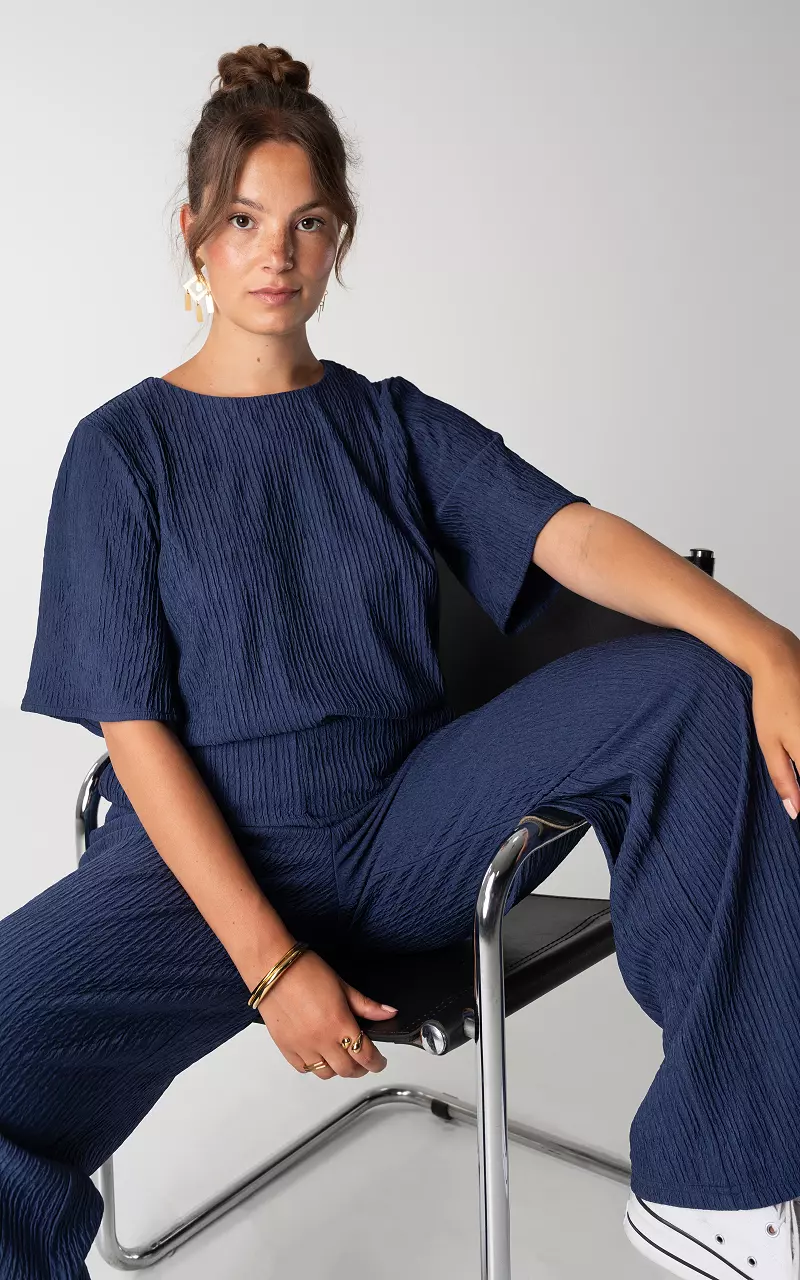 Top with structure Dark Blue