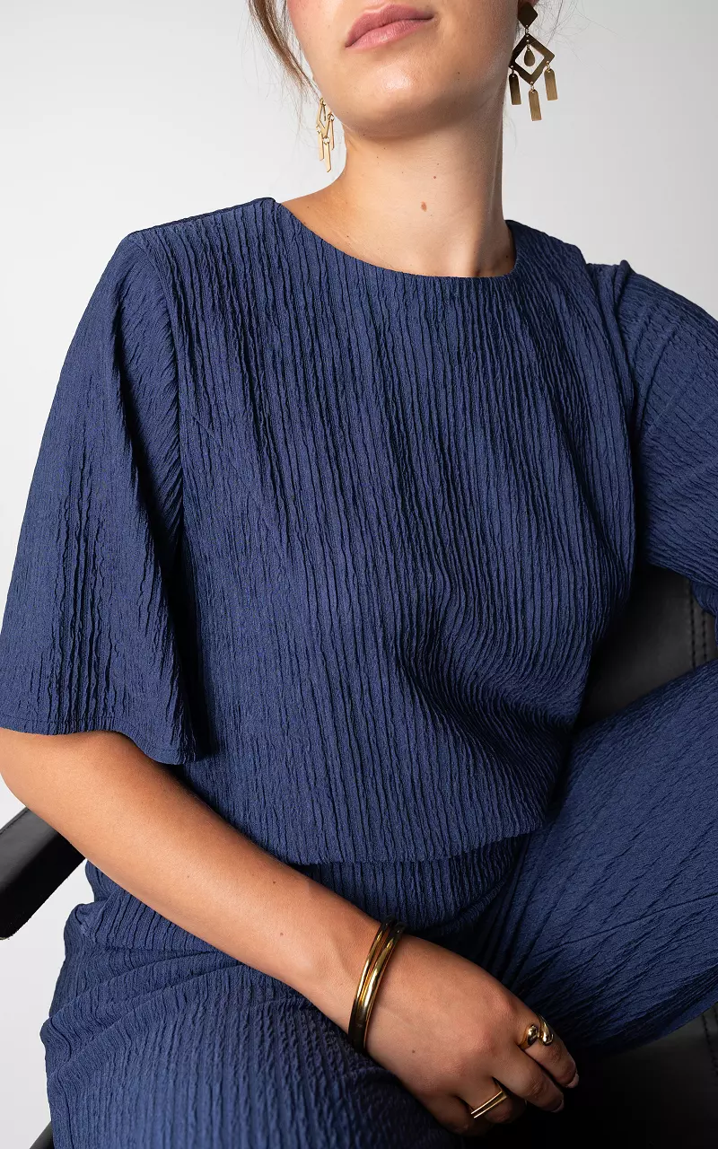 Top with structure Dark Blue