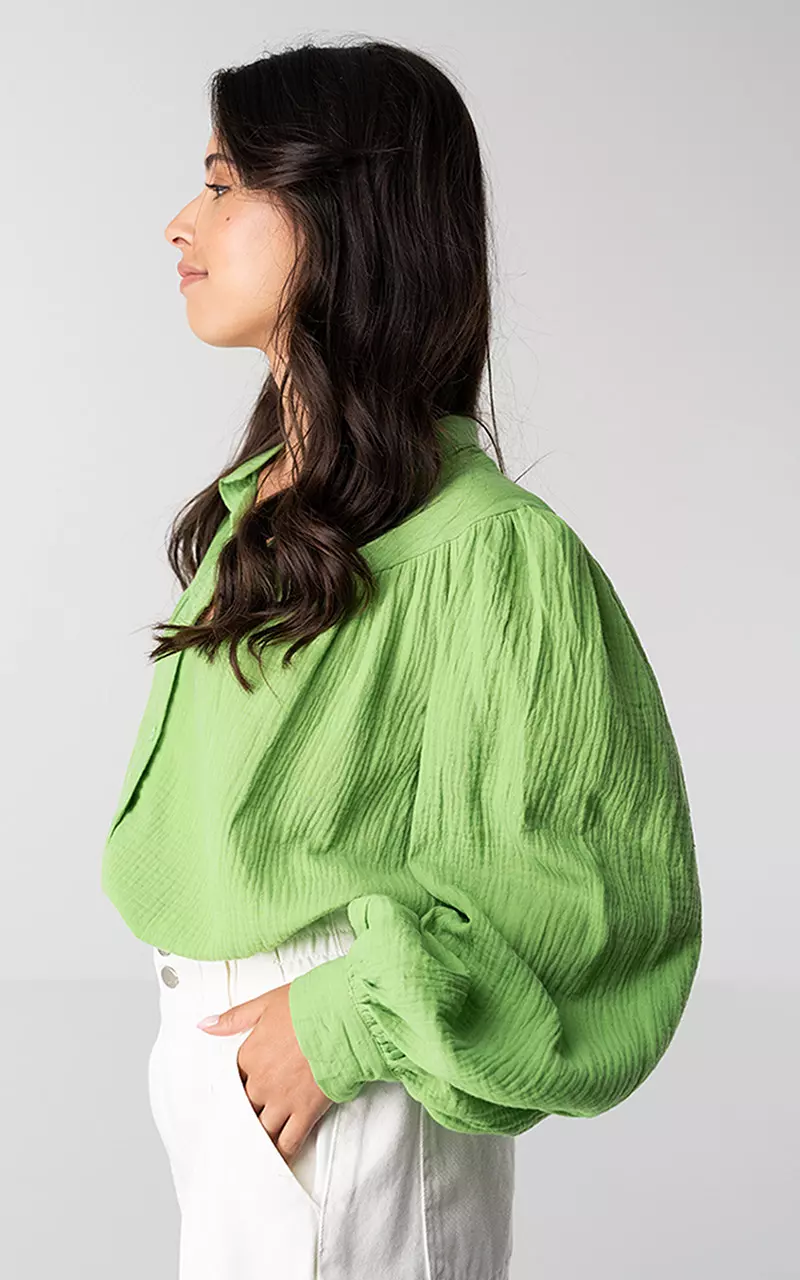 Musselin-Bluse mit Knöpfen | Guts Gusto & Grün 