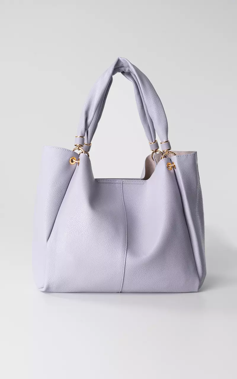 Shoulderbag with gold-coloured details Lilac