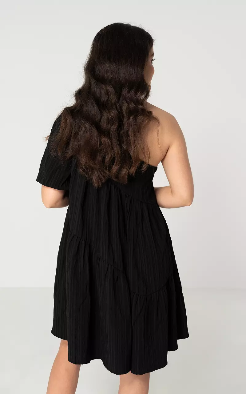 One Shoulder Kleid  Schwarz