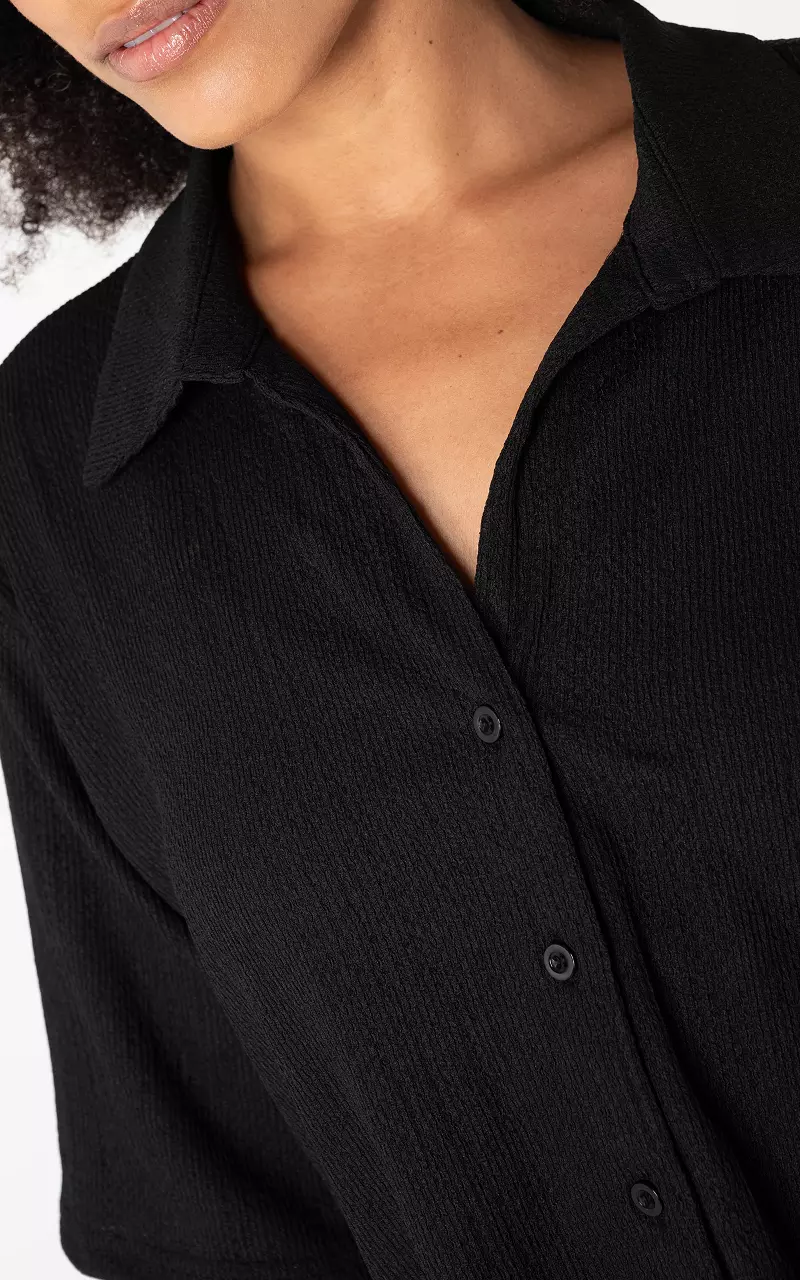 Locker fallende Bluse Schwarz