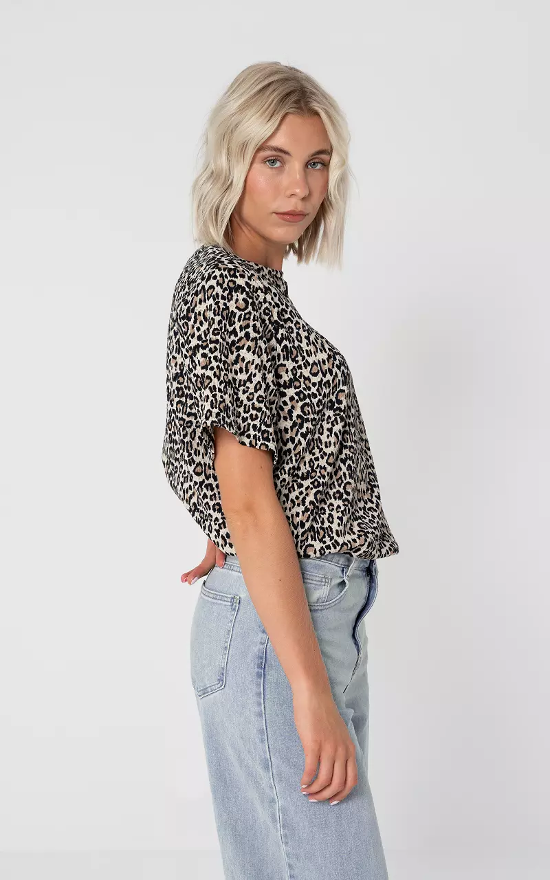 leopard print cotton shirt