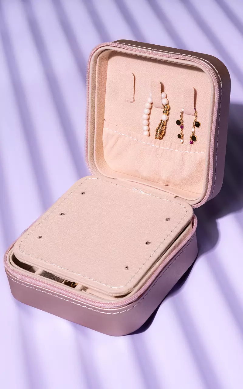 Schmuckkästchen mit goldfarbenem Print Pink Gold