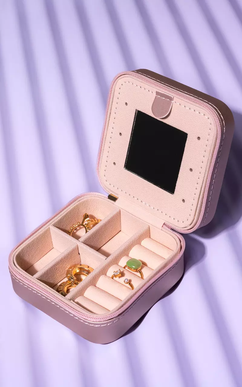 Jewellery box with golden print Pink Gold
