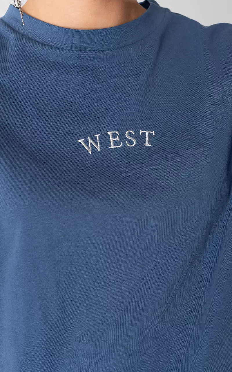 Basic shirt with text Blue