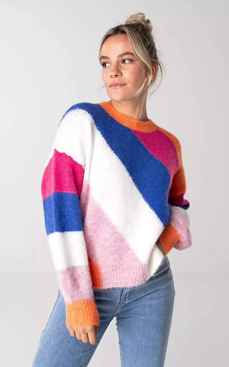 Colourful hot sale striped sweater