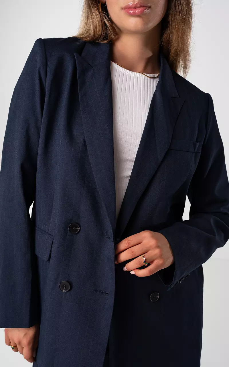 Blazer with thin pinstripe - Dark Blue Dark Blue