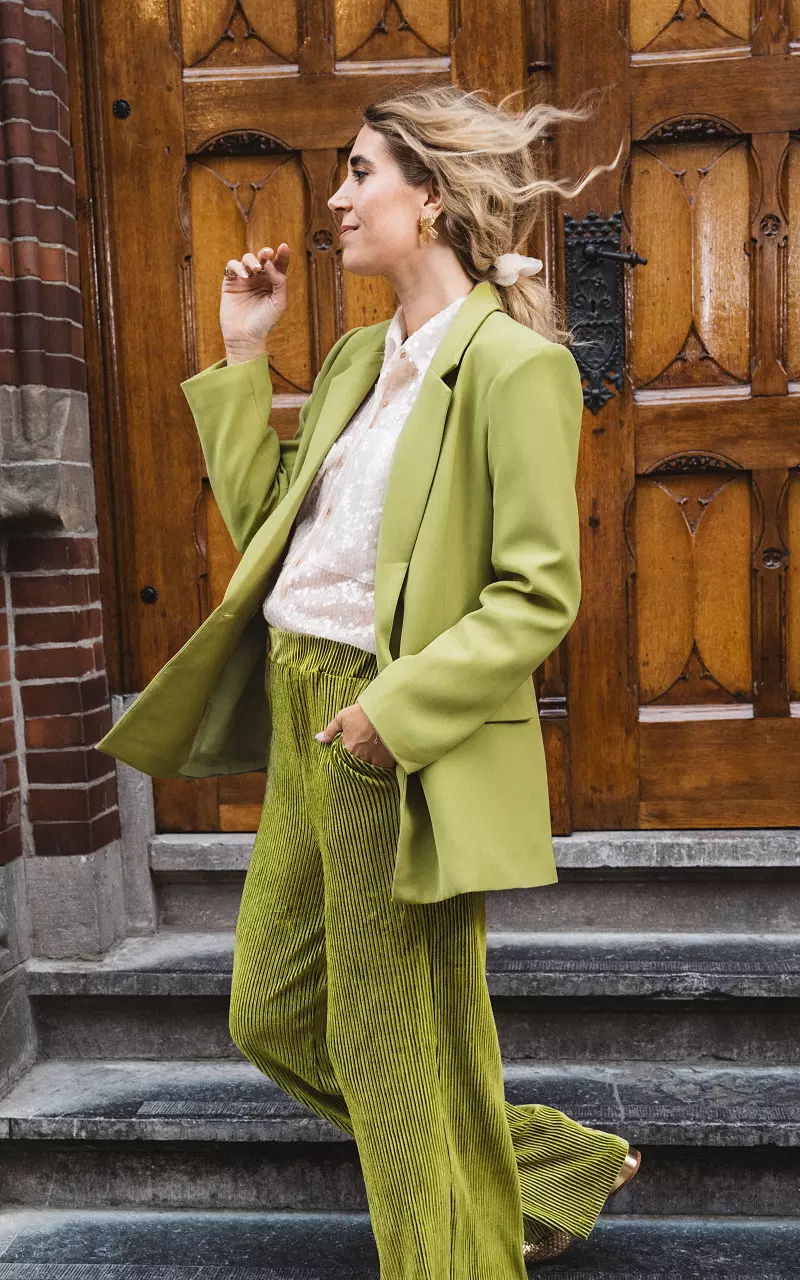 Oversized double breasted blazer Lime Green