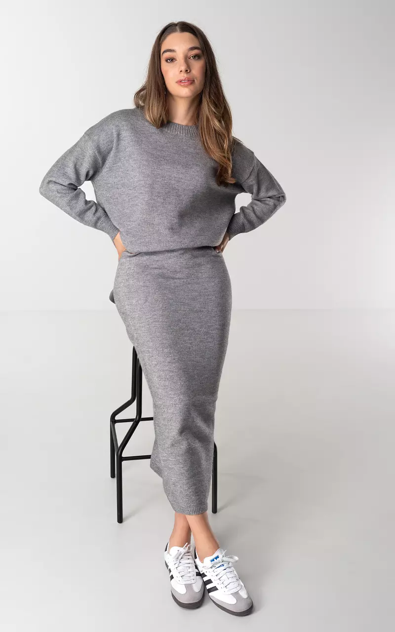 Set with sweater and skirt Dark Grey