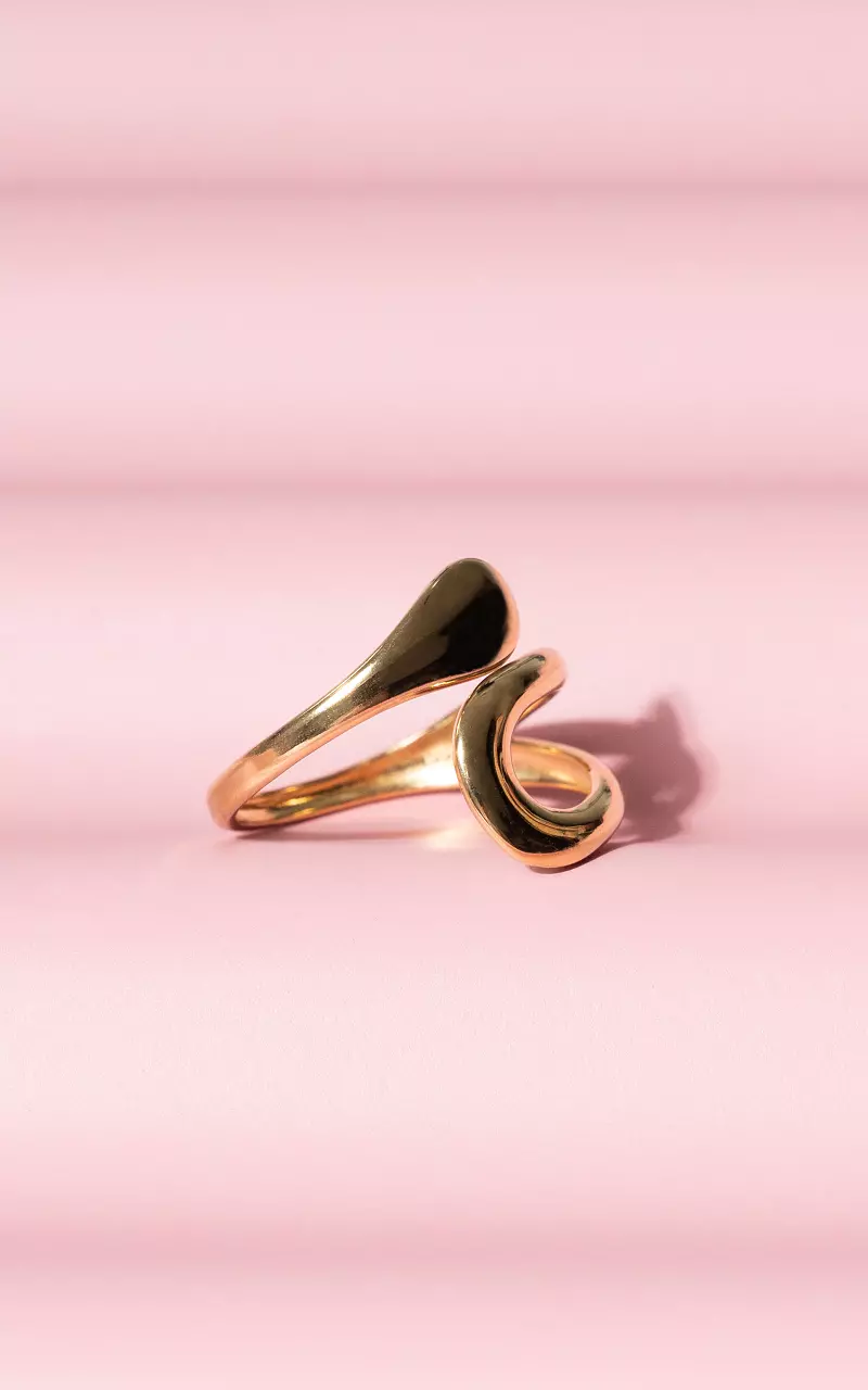 Adjustable ring made of stainless steel Gold
