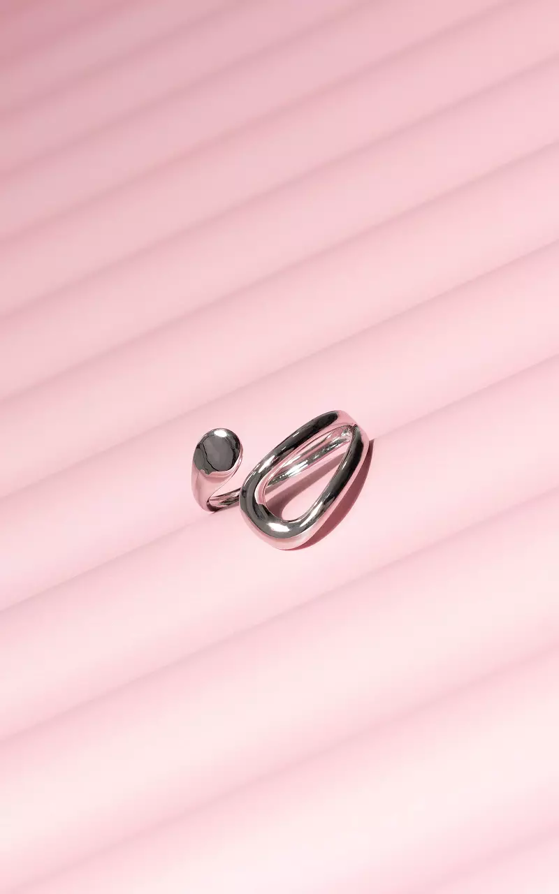 Größenverstellbarer Ring Silber