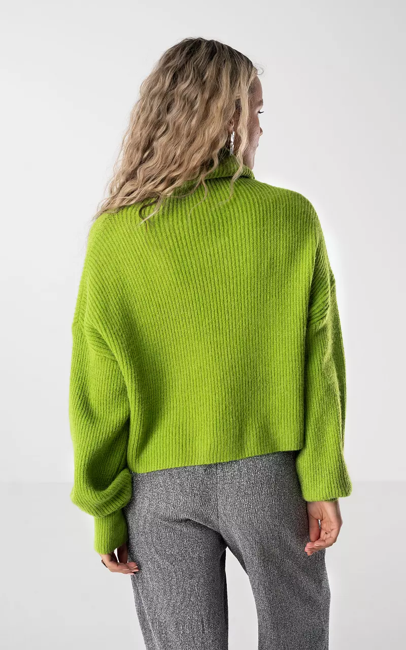 Lime green sale cropped sweater